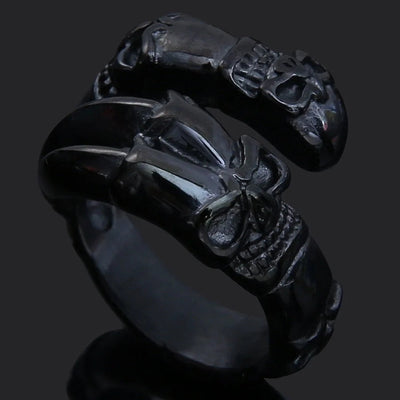 Jewelry Retro Punk Skull 304 Stainless Steel Rings