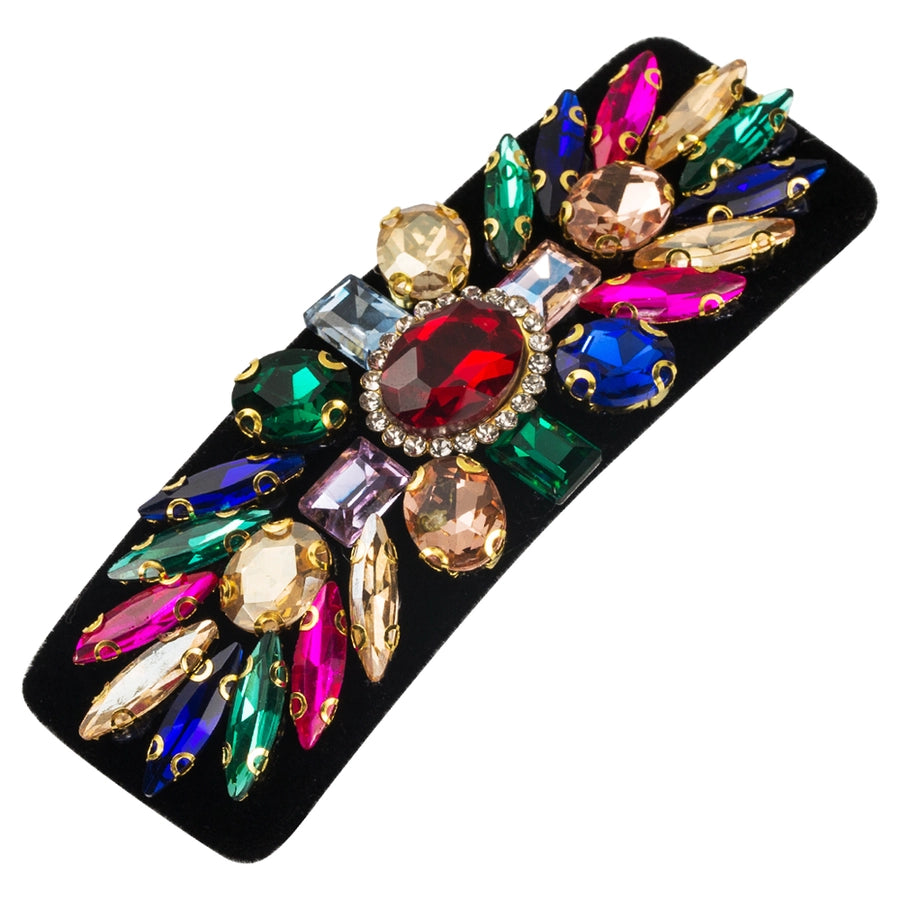 Women's Casual Vacation Classic Style Water Droplets Alloy Cloth Inlay Glass Hair Clip