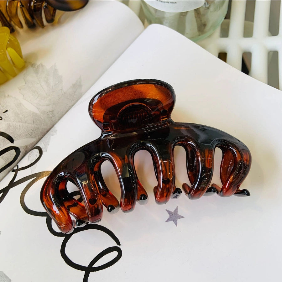 Women's Simple Style Color Block Acetic acid sheets Polishing Hair Claws