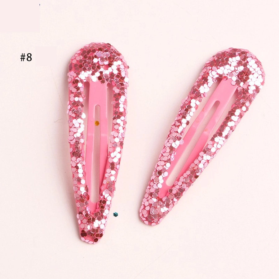 girl's simple style water droplets sequin hair clip