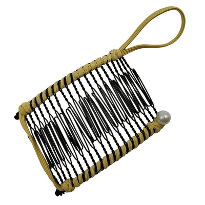 elegant solid color metal insert comb