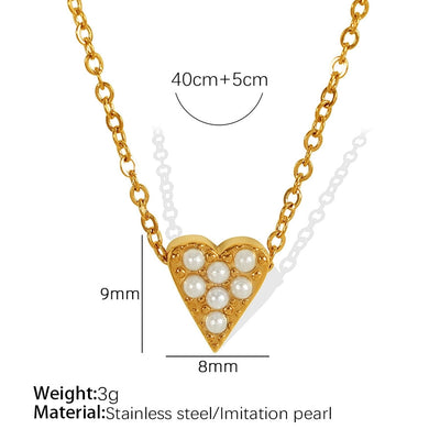 Jewelry Classic Style Star Moon Heart Shape Titanium Steel 18K Gold Plated Plating Pendant Necklace