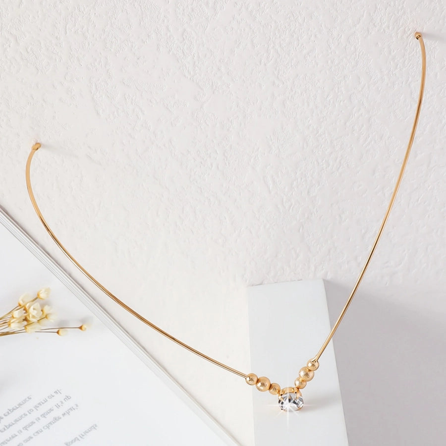 Women's Sweet Simple Style Geometric Leaves Iron Plating Hair Band