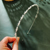 fashion flower alloy inlay artificial pearls rhinestones hair band 1 piece