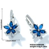 1 Pair Artistic Shiny Geometric Inlay Copper Zircon K Gold Plated Drop Earrings