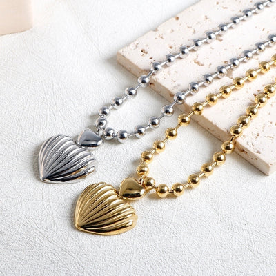 Jewelry IG Style Simple Style Commute Heart Shape 304 Stainless Steel Earrings Necklace