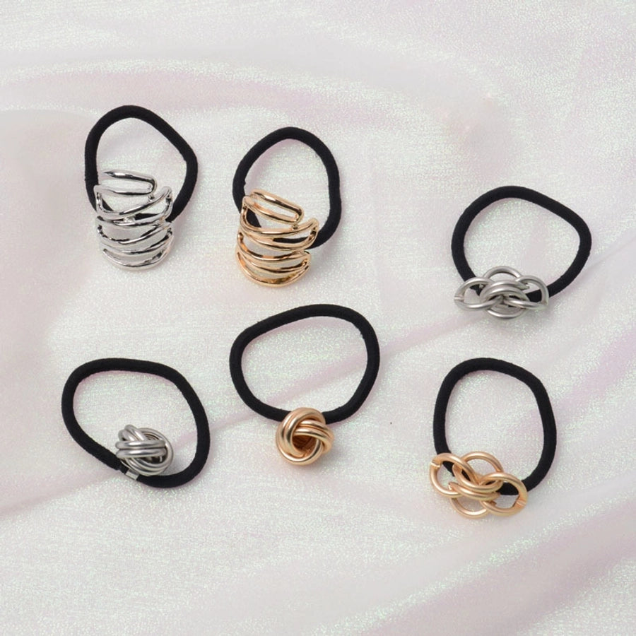 Women's Simple Style Color Block Alloy Plating Hair Tie