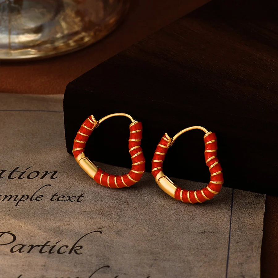 1 Pair Elegant Classical Sweet Circle Inlay Copper Freshwater Pearl Zircon 18K Gold Plated Earrings