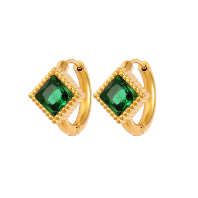 1 Pair Casual Commute Square Plating 304 Stainless Steel 316 Stainless Steel  18K Gold Plated Drop Earrings