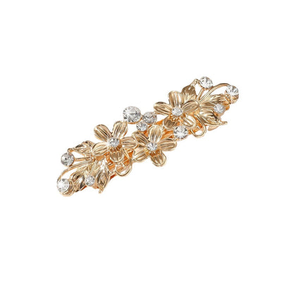 Women's Elegant Flower Alloy Inlay Zircon Hair Clip