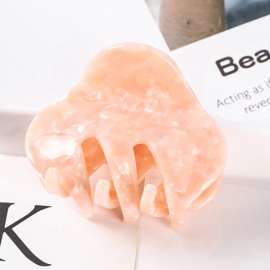 simple style color block acetic acid sheets carving hair claws 1 piece