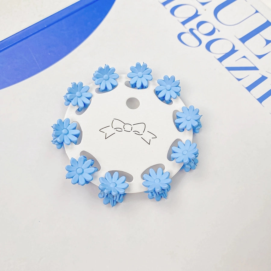 basic star flower plastic handmade hair claws