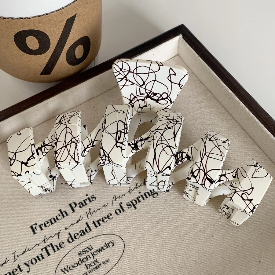 simple style artistic lines plastic hair claws