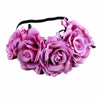 velvet rose wreath hair band silk cloth rose headband seaside holiday headdress children's photo hair accessories