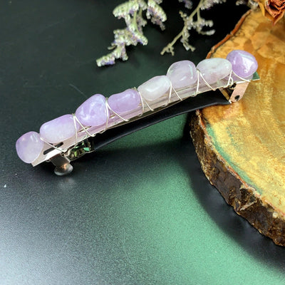 elegant lady geometric crystal plating hair clip