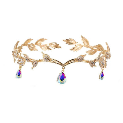 Korean-style eyebrow pendant wedding headdress bridal jewelry alloy rhinestone headband crown princess hair accessories wedding accessories