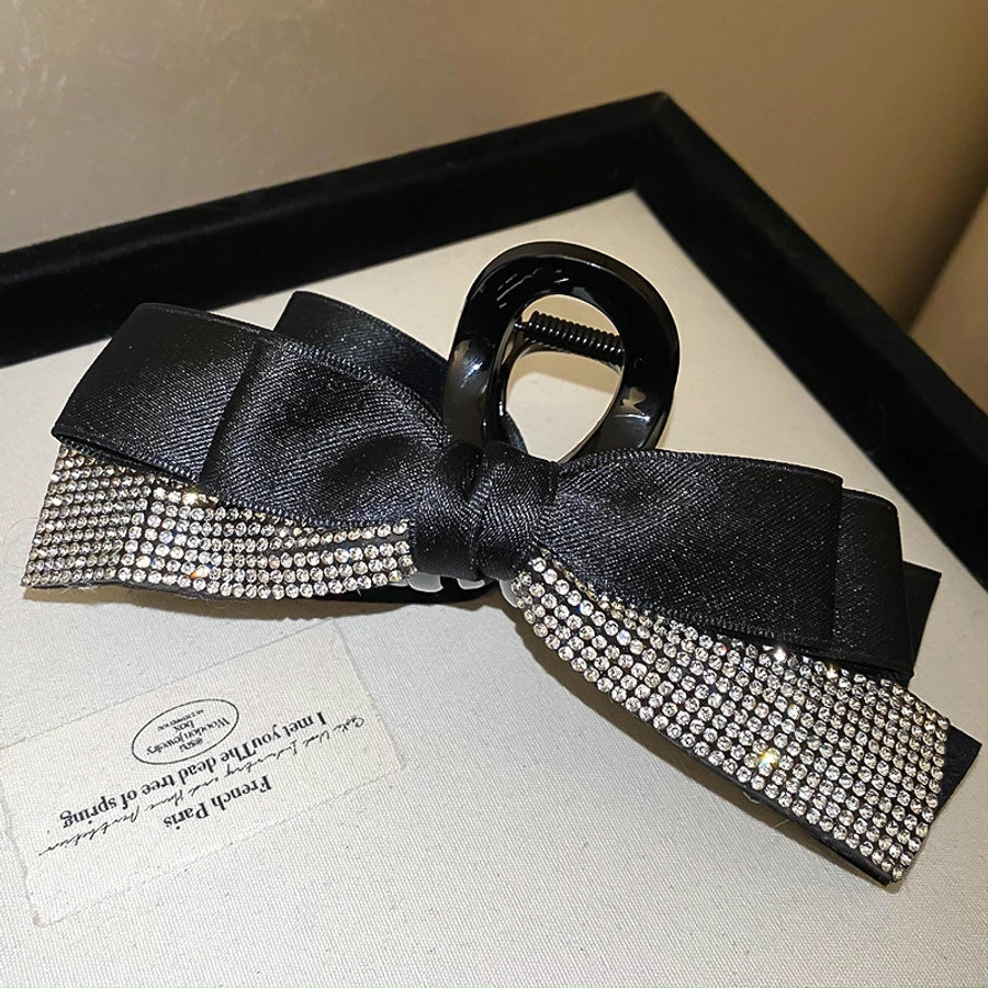 Women's Simple Style Classic Style Bow Knot Arylic Inlay Zircon Hair Claws