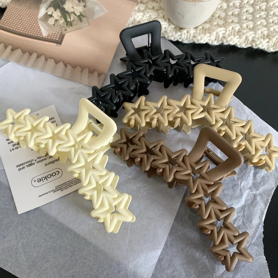 women's basic pentagram plastic hair claws