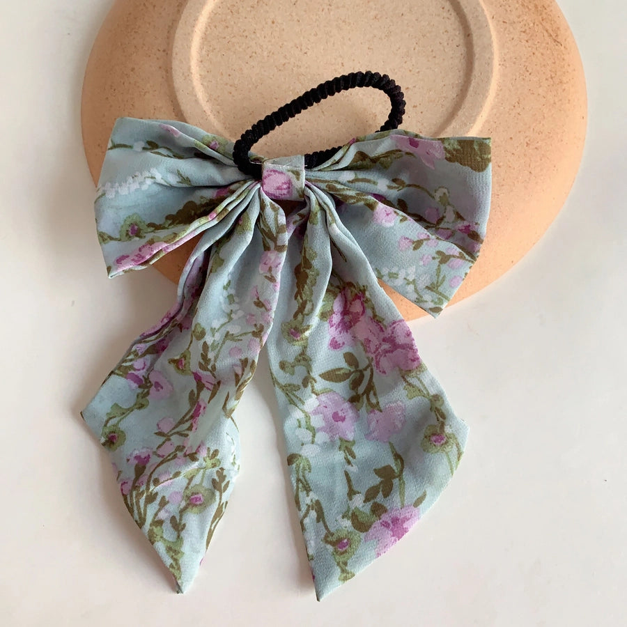 cute solid color cloth flannel hair tie