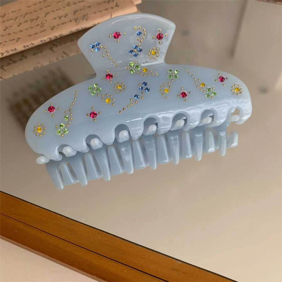 retro classic style geometric acetic acid sheets inlay rhinestones hair claws