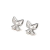 1 Pair Elegant Bow Knot 304 Stainless Steel 18K Gold Plated Drop Earrings