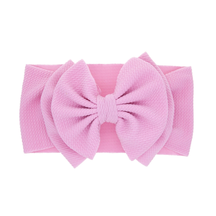 fashion children's solid color double-layer bowknot hairband