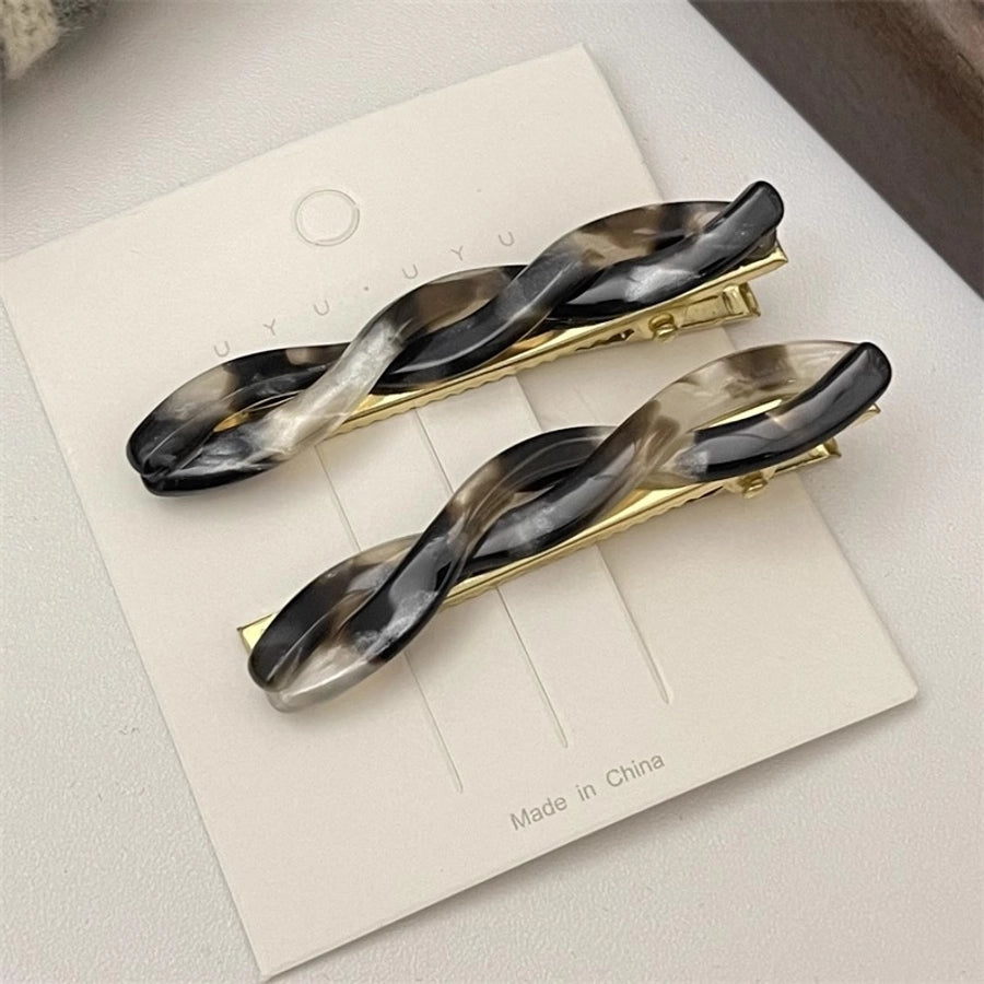 women's simple style twist acetic acid sheets hair clip