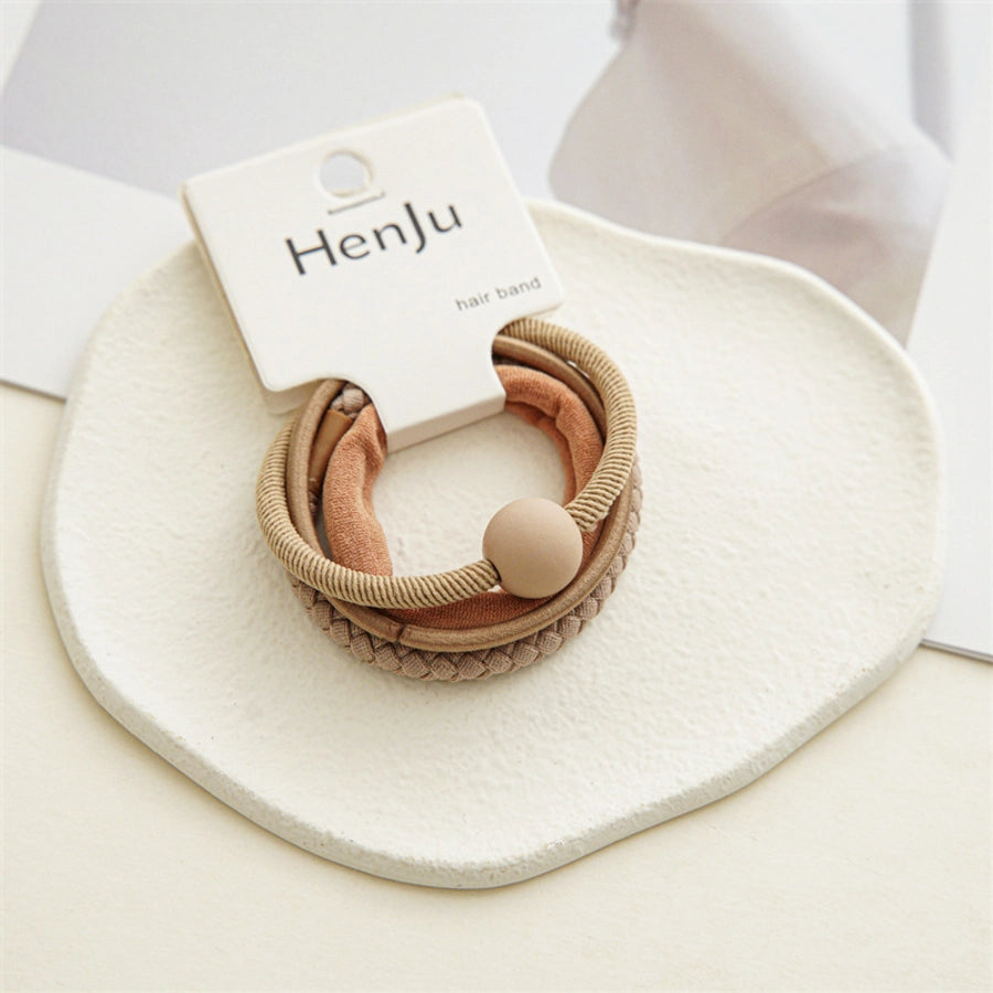 simple style solid color acrylic hair tie 1 set