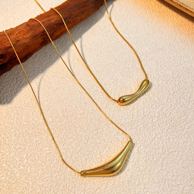 Jewelry Casual Elegant Geometric 304 Stainless Steel 18K Gold Plated Plating Necklace