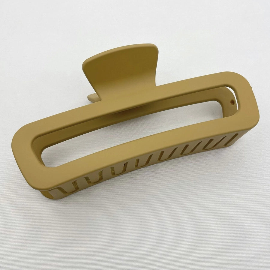 Simple square frosted rubber paint clip large small size back head high horsetail shark clip hair accessories hair clip