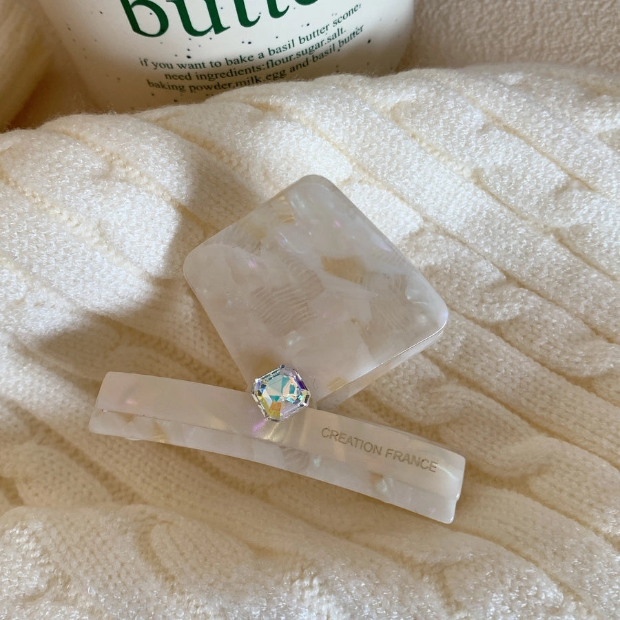 women's classic style square acetic acid sheets hair claws