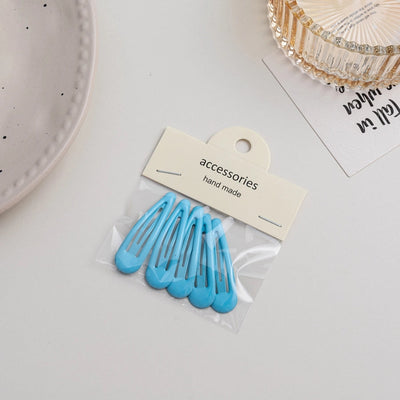 simple style solid color metal hollow out hair clip