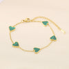 Simple Style Heart Shape 304 Stainless Steel 18K Gold Plated Bracelets In Bulk