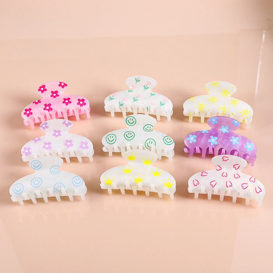 Women's Casual Simple Style Floral Acetic acid sheets Hair Claws