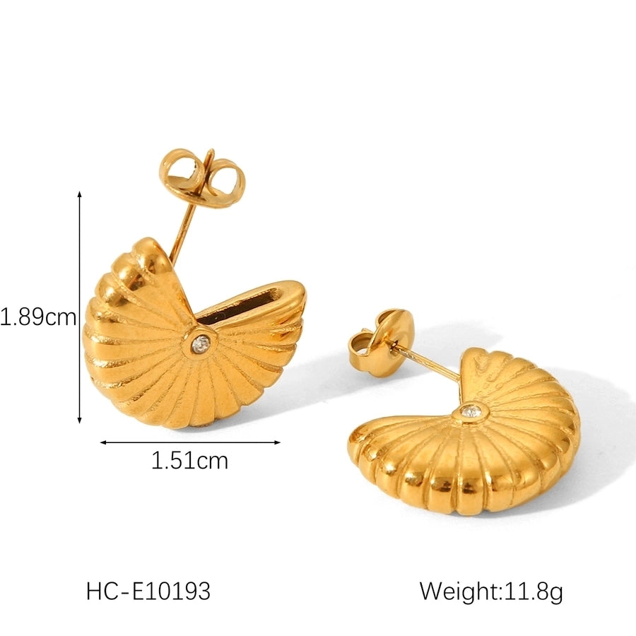 1 Pair IG Style French Style Heart Shape Bow Knot Thread 304 Stainless Steel Titanium Steel 18K Gold Plated Ear Studs