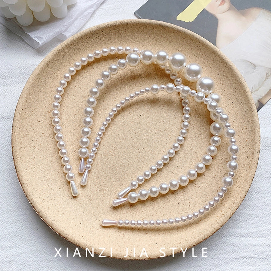 simple pearl hair hoop female wild out headband pressure hair bundle hairpin super fairy headband