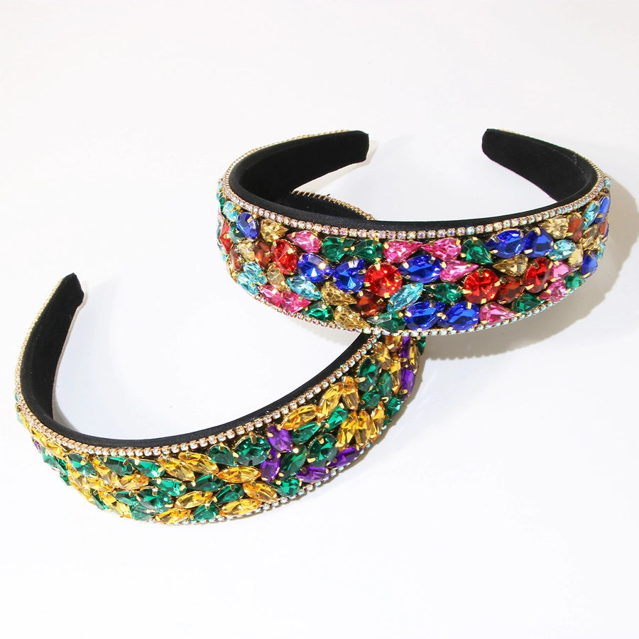 Women's Elegant Streetwear Geometric Plastic Rhinestones Hair Band
