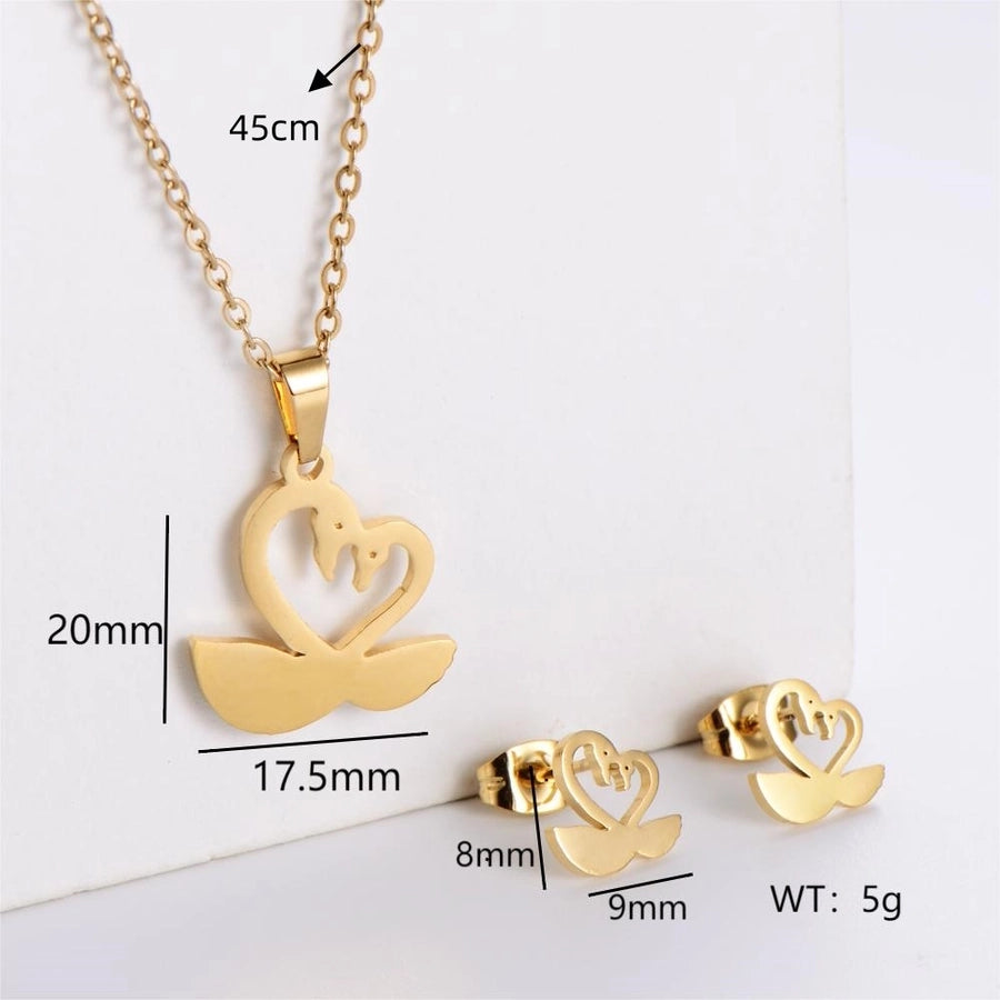Jewelry Simple Style Classic Style Infinity Dollars Butterfly 304 Stainless Steel Jewelry Set
