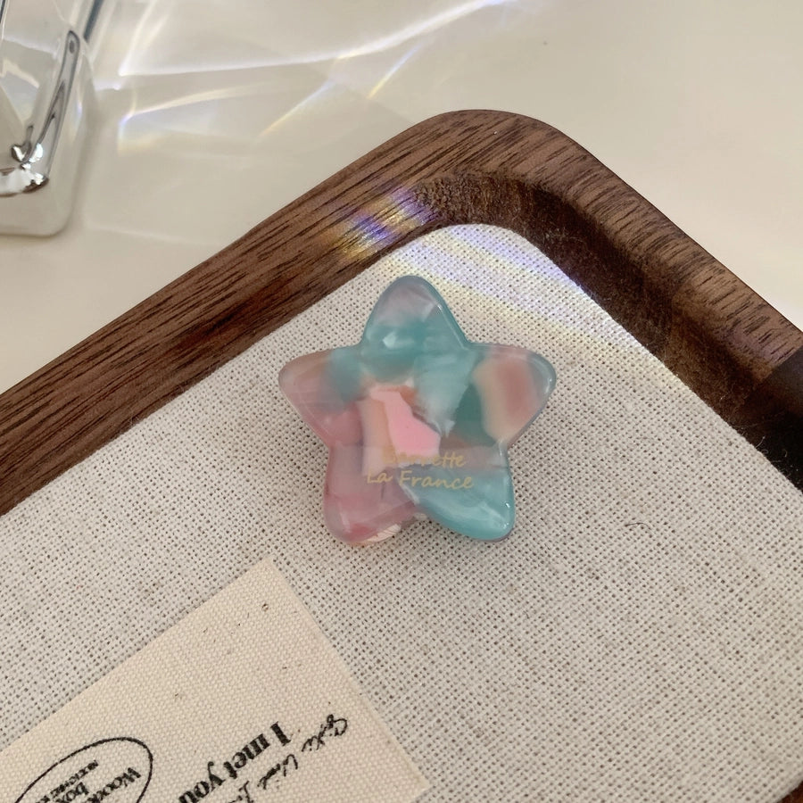 Women's Elegant Simple Style Streetwear Star Acetic acid sheets Hair Claws