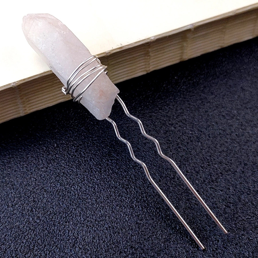 women's ig style geometric alloy handmade inlay crystal hairpin