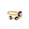 Jewelry Elegant Devil's Eye Star Heart Shape 304 Stainless Steel Open Rings