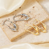 1 Pair Elegant Glam Shiny Cat Inlay Copper Zircon K Gold Plated Rhodium Plated Earrings