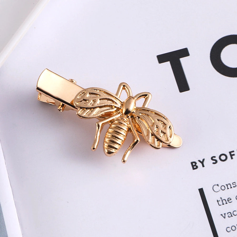 fashion moon butterfly metal handmade inlay artificial pearls artificial diamond hair clip 1 piece