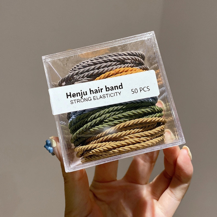 Canned rubber band women's tie head high elastic durable hair rope tie head  new rubber band high ponytail hair rope hair ring