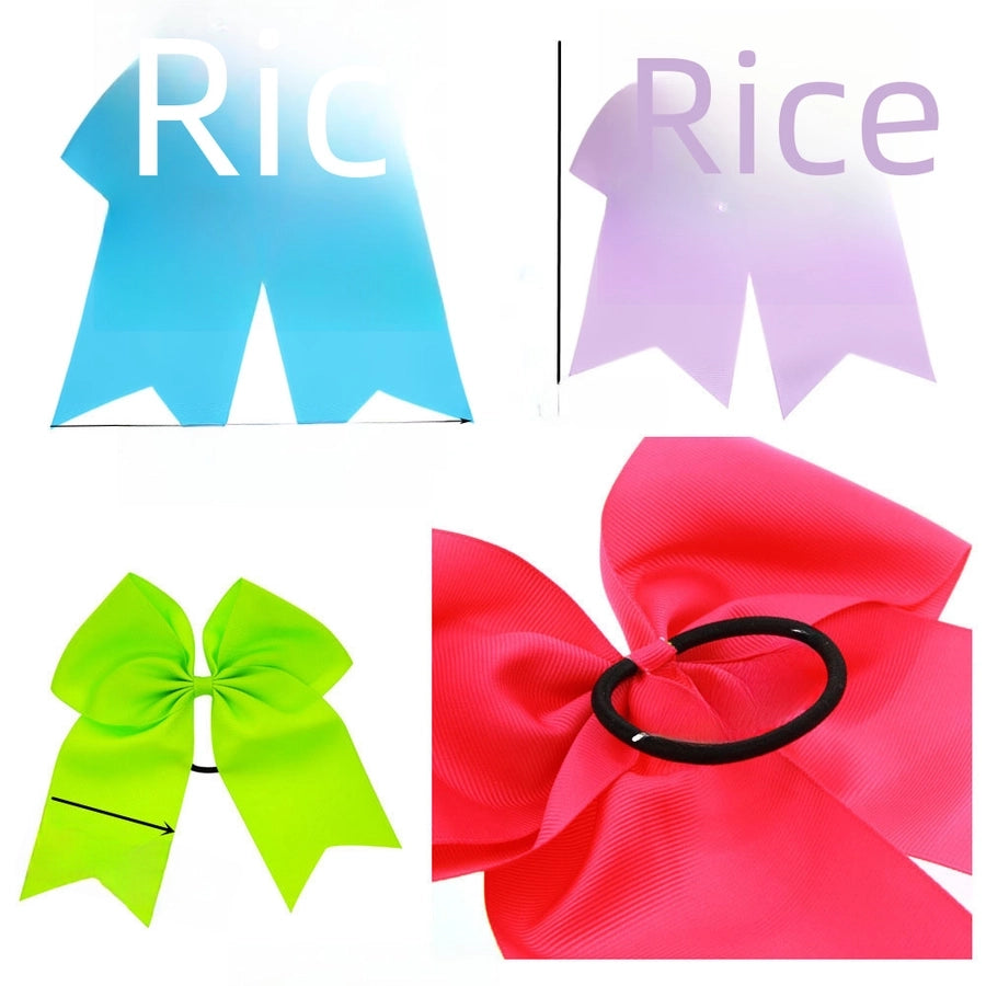 Europe and the United States 8inch large bow rubber band hair band hair rope thread webbing large dovetail headdress manufacturers in stock