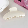 simple style solid color arylic hair claws