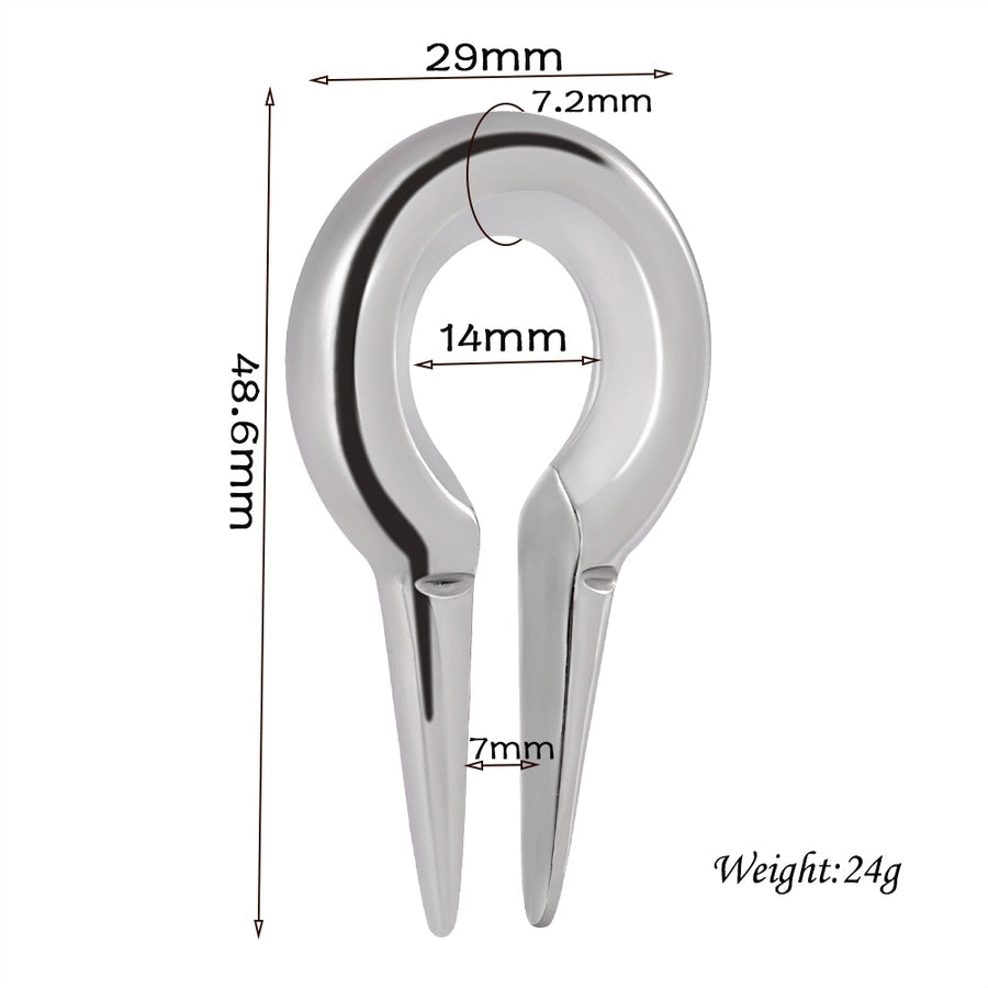 1 Piece Casual C Shape Animal Circle 304 Stainless Steel 18K Gold Plated Stainless Steel Earrings