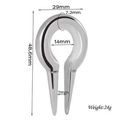 1 Piece Casual C Shape Animal Circle 304 Stainless Steel 18K Gold Plated Stainless Steel Earrings