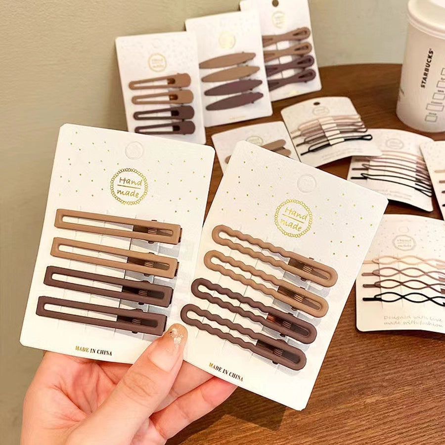 retro geometric metal stoving varnish hair clip