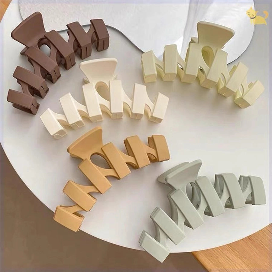 simple style waves solid color arylic hair clip